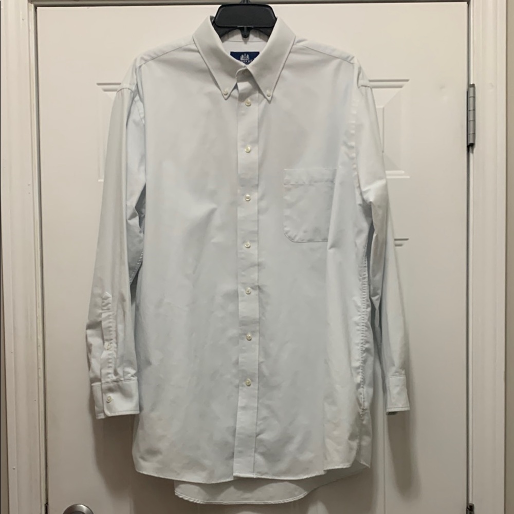 3/$15 Stafford Wrinkle Free Size 17 34 (Size XL) Light Blue Dress Shirt